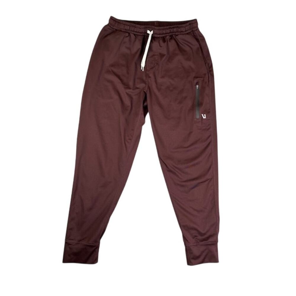 Vuori Pants Mens 30" Maroon Sunday Performance Joggers Drawstring Waist Active